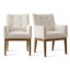 Fauteuil rembourré en bois de tweed rembourré-129171913