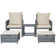 Mapleview 2-Person Patio Conversation Set with Cushions and Ottoman