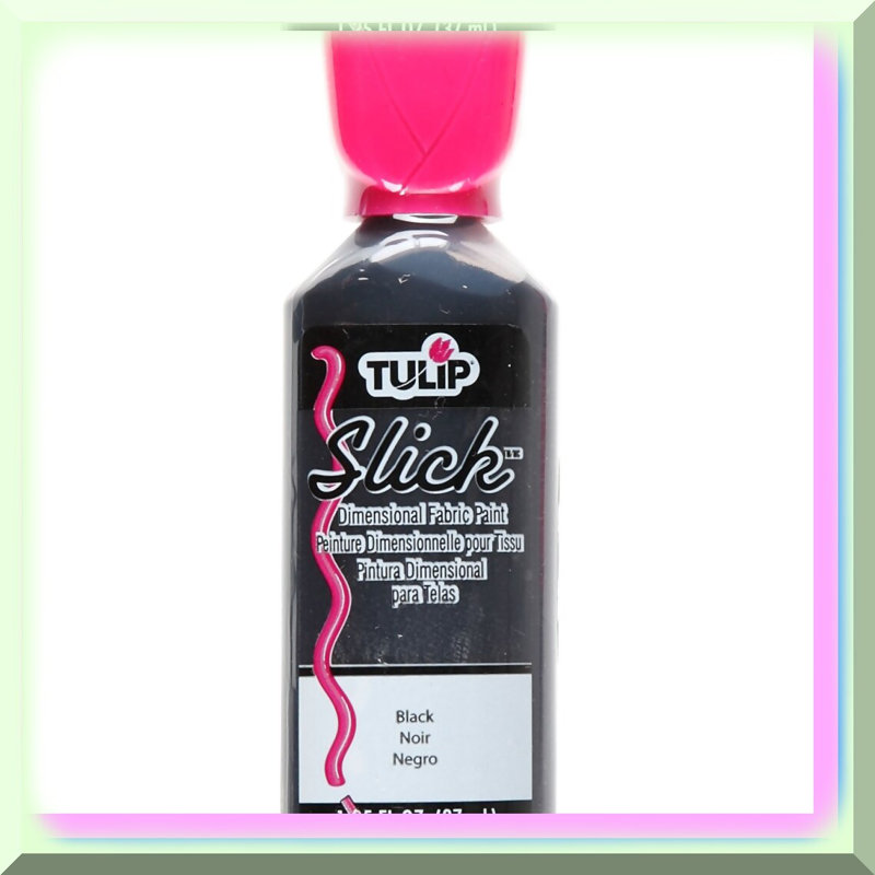 Black 3D Fabric Paint 1.25 Fl Oz, Black
