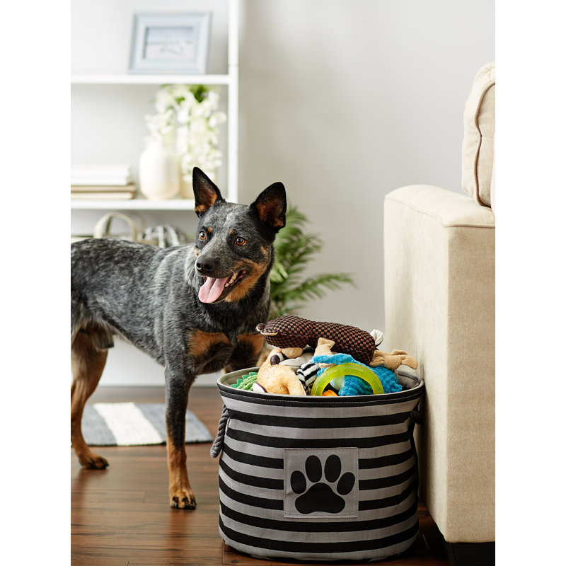 Bac en tissu pour animaux de compagnie, Noir, H 12 po x l 15 po x P 15 po