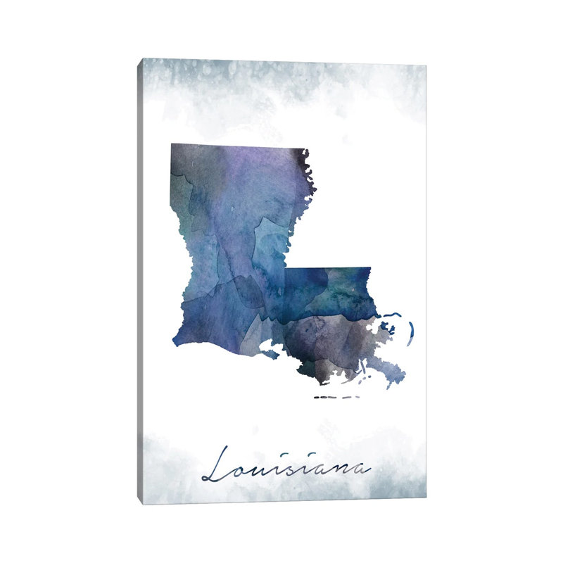 Louisiana State Bluish 1 Piece Wrapped Canvas Wall Art, 66.04cm H x 45.72cm W