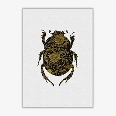 Black And Gold Beetle I - Print