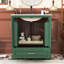 Meuble-lavabo élégant avec lavabo durable, structure en bois et rangement intelligent-404399088