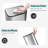 Stainless Steel Garbage Can With Lid, Step-On Pedal And Inner Bucket, Rectangular Trash Can For Kitchen-100762510