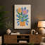 Florals in Woven Basket Mid-Century - Wrapped Canvas-1824991826-1824991827