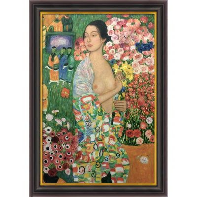 «Die Tyrerin, The Dancer», 1916-18 Metallic Embellished par Gustav Klimt - reproduction d'art sur toile encadrée