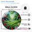 Horloge murale colorée ronde pour la maison et le bureau - horloge murale moderne en verre 12 po
