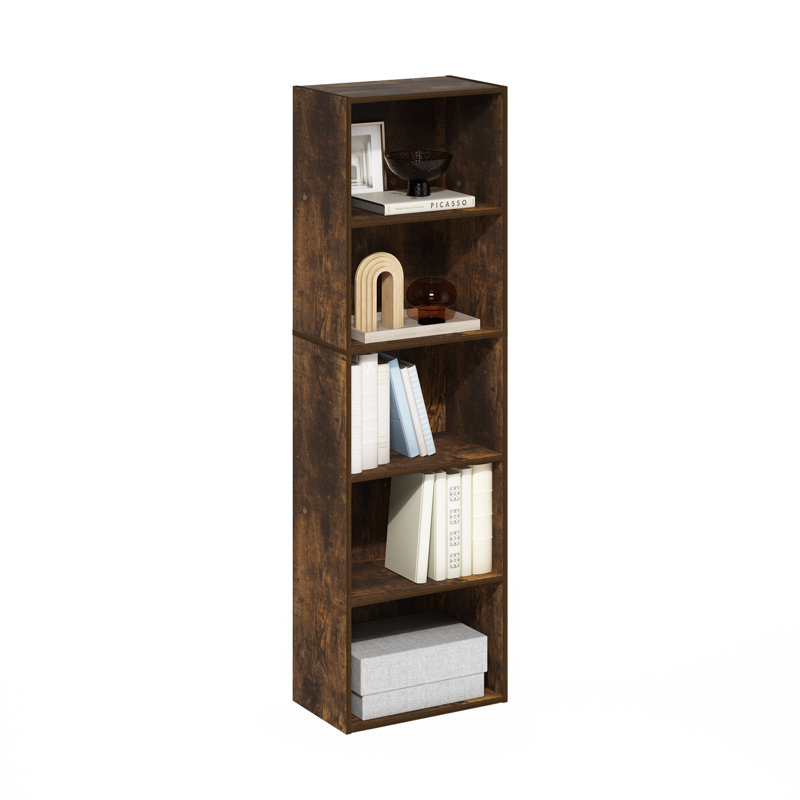 Bibliothèque standard Cannice, (5 tablettes) H 52,1 po x l 15,8 po x P 9,4 po, Bois de pin ambré