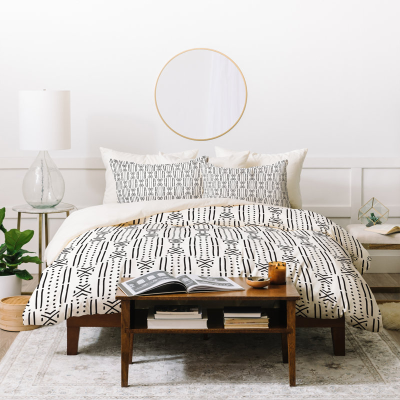 Ensemble de housse de couette Holli Zollinger, Housse de couette simple / simple TG et 1 taie dé, Blanc