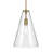 15.25" 1-Light Cone Pendant with Clear Glass-246405442