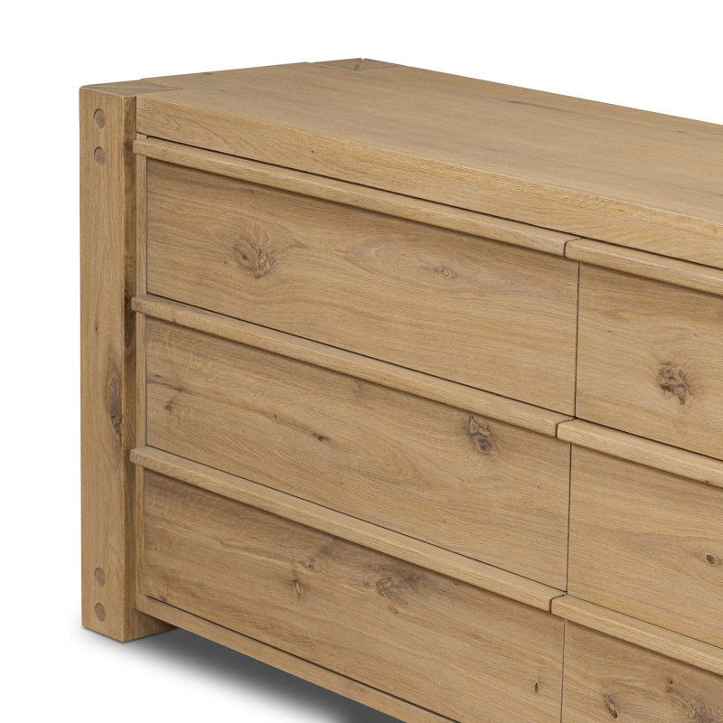 Emmer 6 Drawer Dresser-Aged Smoked Oak