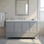 Meuble-lavabo moderne avec lavabo séparé et rangement spacieux-129940319