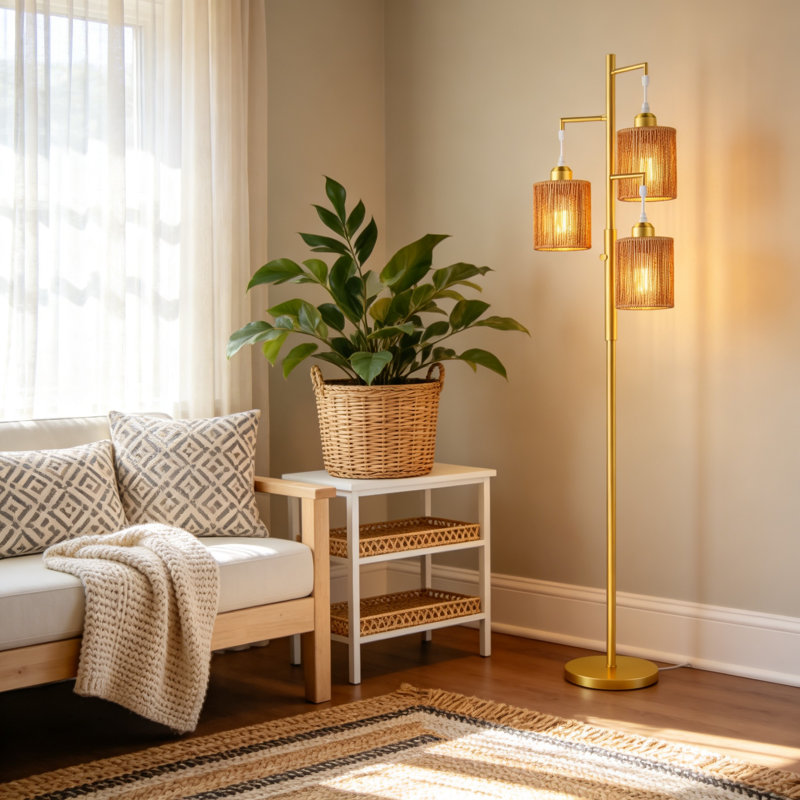 Lampe sur pied Boho