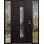 Porte d'entrée pré-suspendue en acier noir avec panneau latéral Diamond A.-115811899-115811916-115811919