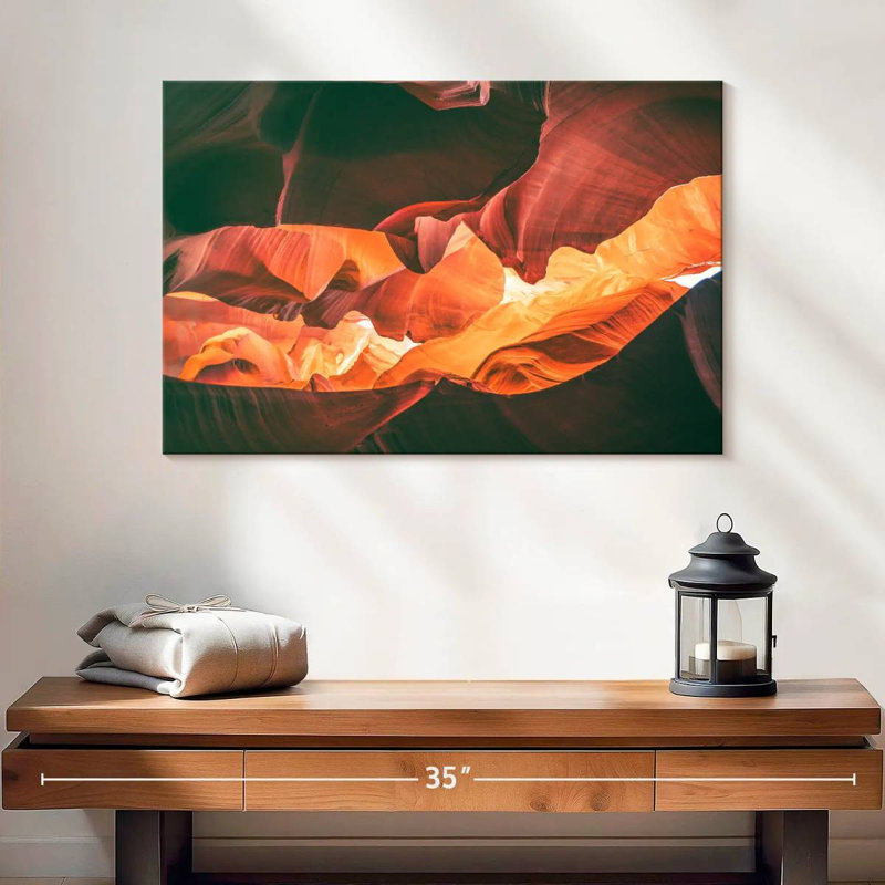 Avery, paysage abstrait, canyon, H 16 po x l 24 po