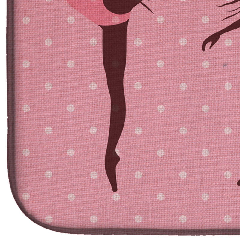 Tapis de séchage à linge de danseurs, Rose / blanc