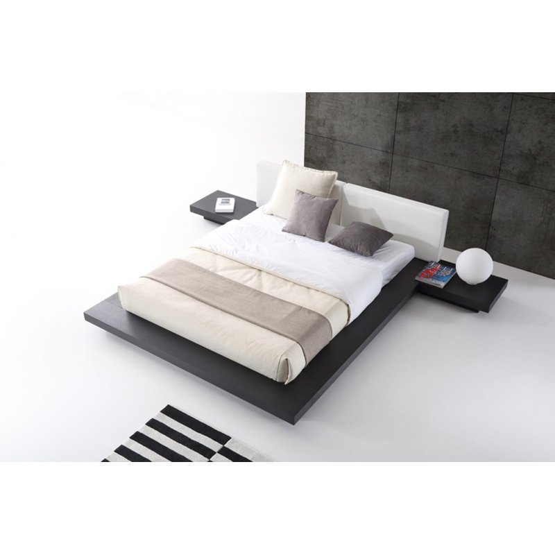 Vegan Leather Platform Bed, King