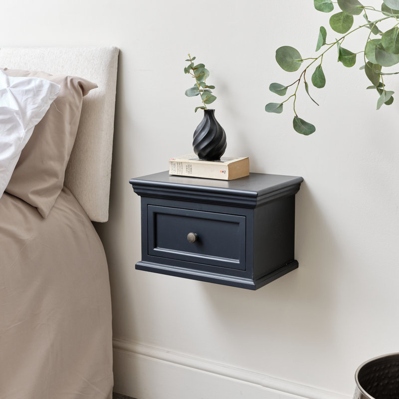 Wall Mounted Bedside Table - Daventry Ivory Range, Black