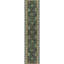 Hand-Knotted High-Quality Green and Gray Runner