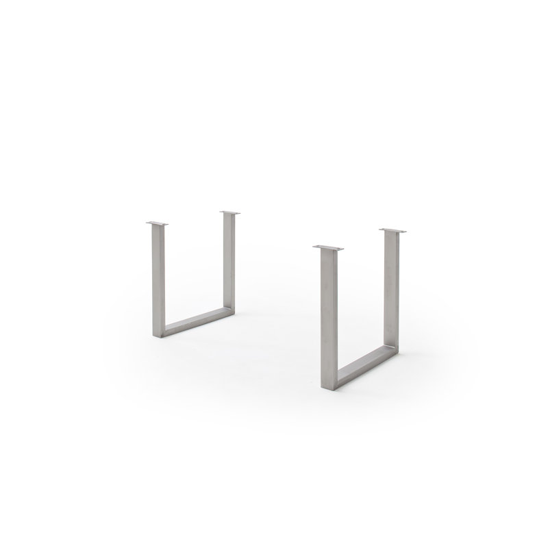 Meza Table Base, Silver