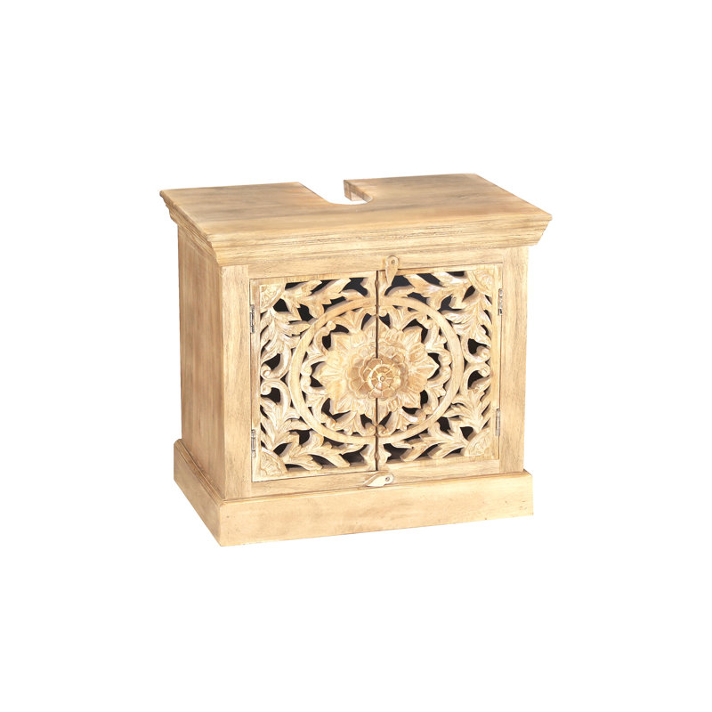 Aatiqa Solid Wood Freestanding Bathroom Storage Furniture Set
