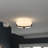 Hamlin 17.63" Wide 2-Light Semi Flush Mount With Fabric Shade In Blackened Bronze/Brushed Brass-86753194