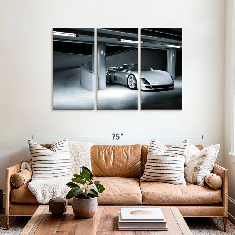 Mehar Underground Parked Sports Car, 36" H x 57" W