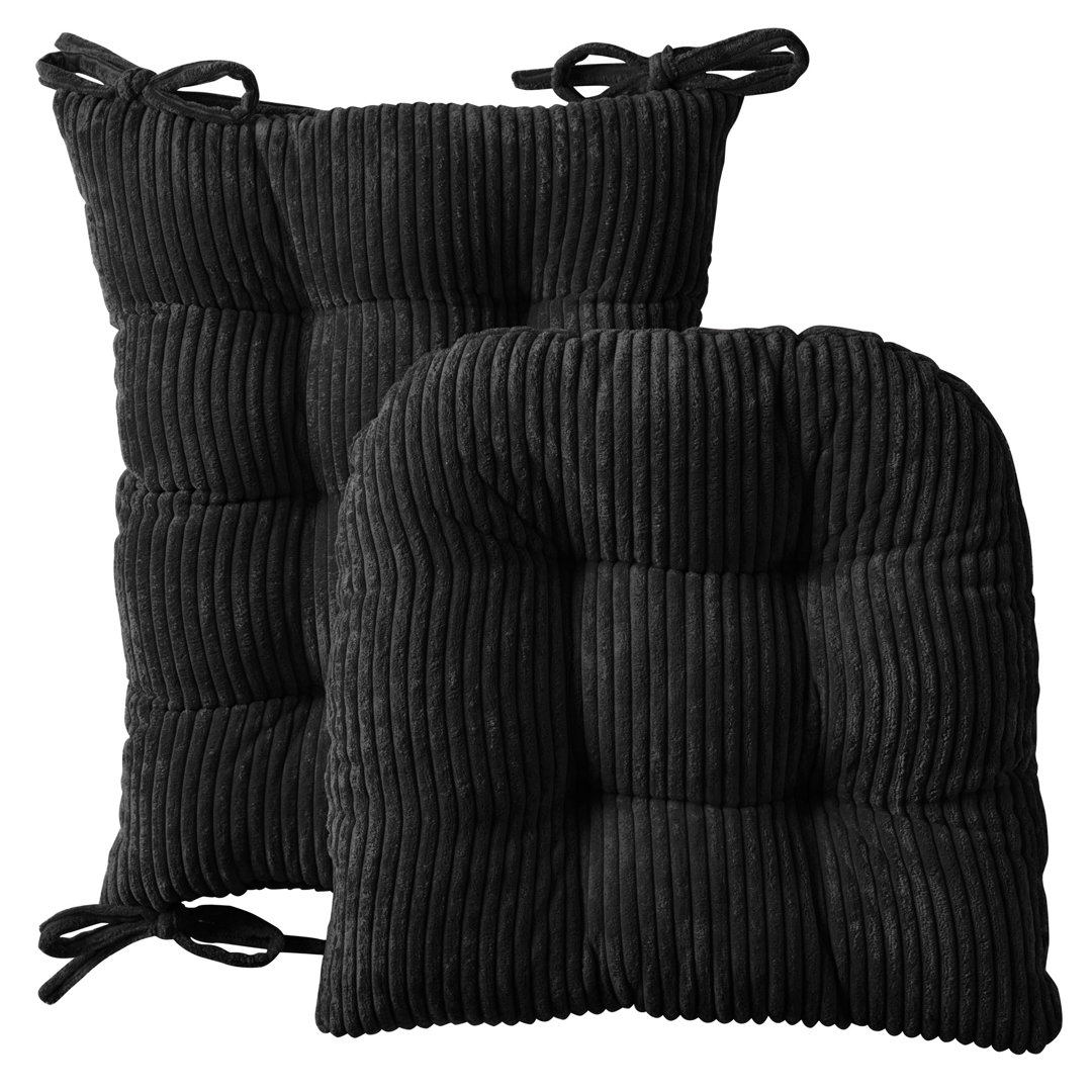 Velvet Rocking Chair Cushion 2 Piece Tufted Non Slip Set of Upper and Lower Cushions Mercer41 