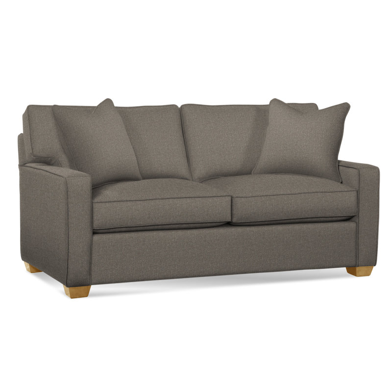 Gramercy Park Sofa, Innerspring Mattress, Gray Sugar Performance; 0863-84, Honey Finish