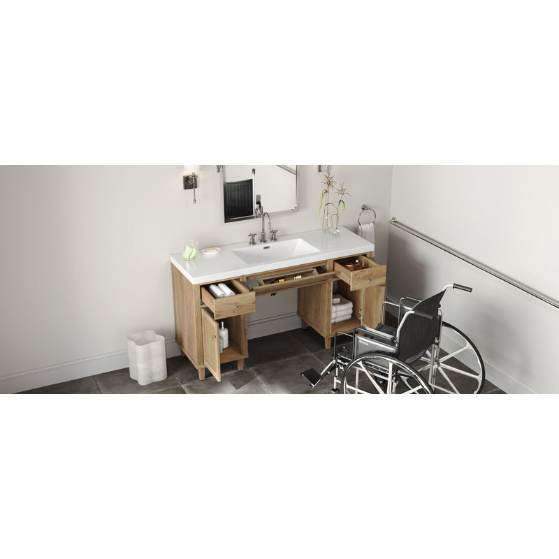 Meuble-lavabo 60 po avec lavabo SMC, Wood