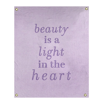 Tapisserie en polyester en citation de beauté