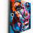 Colorful Fantasy Portrait of a Young Woman III - Modern Wall Clock-1585060561