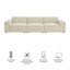 Restore 3-Piece Performance Fabric Upholstered Modular Sofa Set In Ecru-1659000078