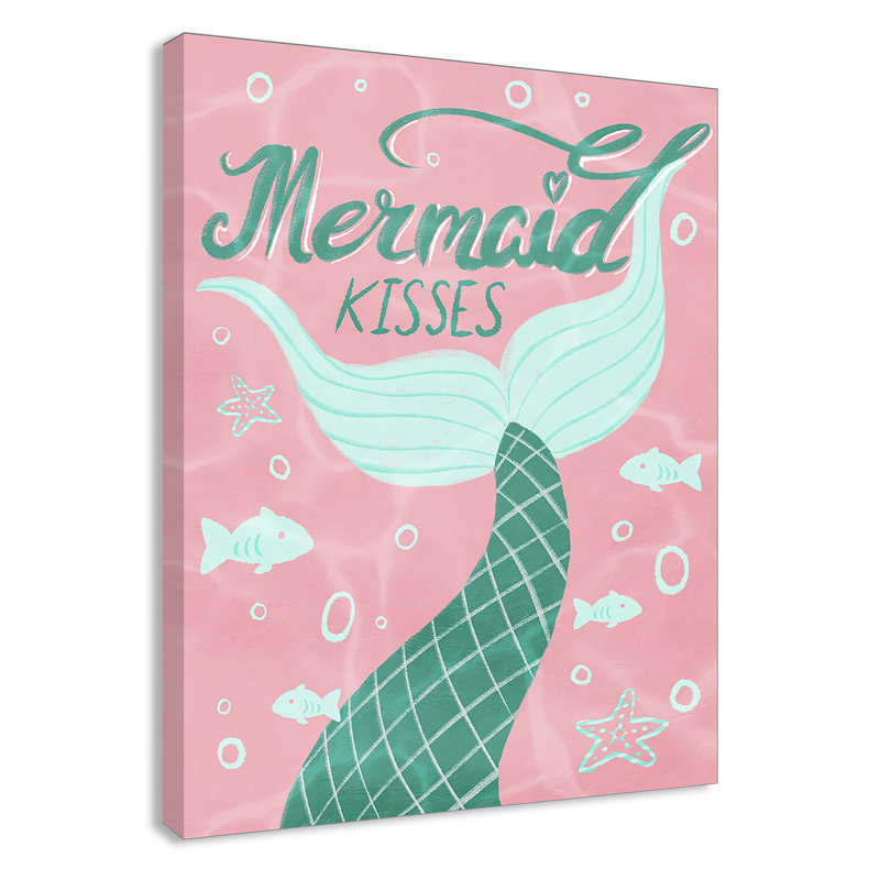 Mermaid Kisses 1, impression sur papier, H 36 po x l 24 po x P 1,5 po, Canevas