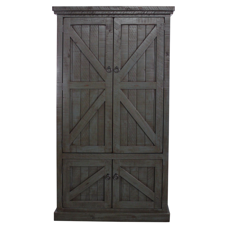 Armoire Kellogg, Bleu foncé rustique