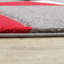 Tapis en polypropylène tissé à la machine abstrait Cristantello en rouge / noir / gris-100671720