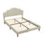 Lit plateforme tapissier grand en lin avec tête de lit ajustable