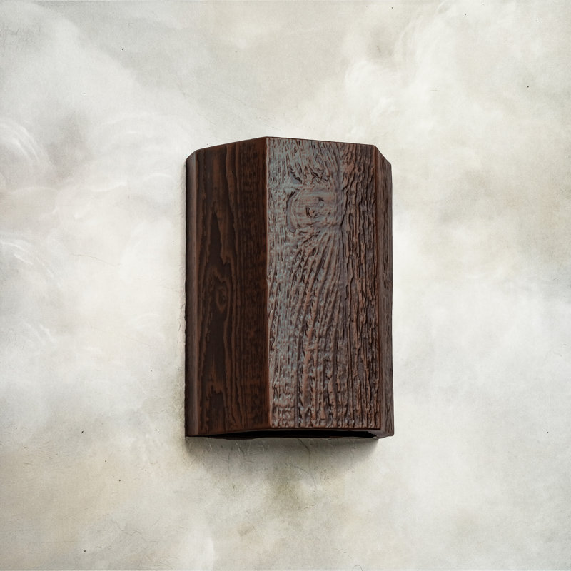 Osterhoudt Ceramic Outdoor Wall Light, LED Bulb Included, 13" H x 9.5" W x 6" D