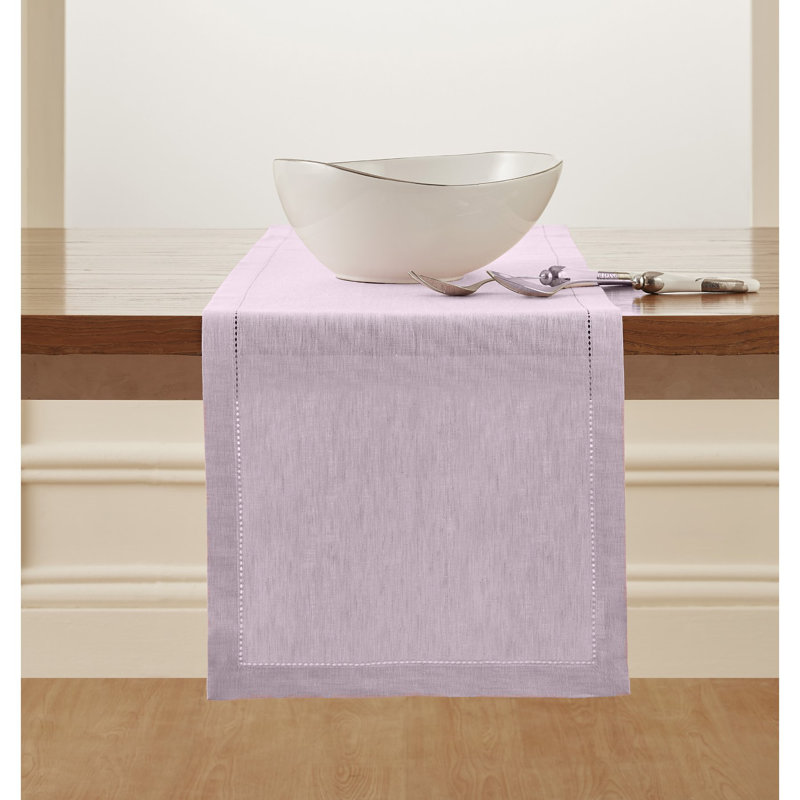 Milan - 100% Pure Linen Table Runner, Bubblegum Pink, 108" x 14"