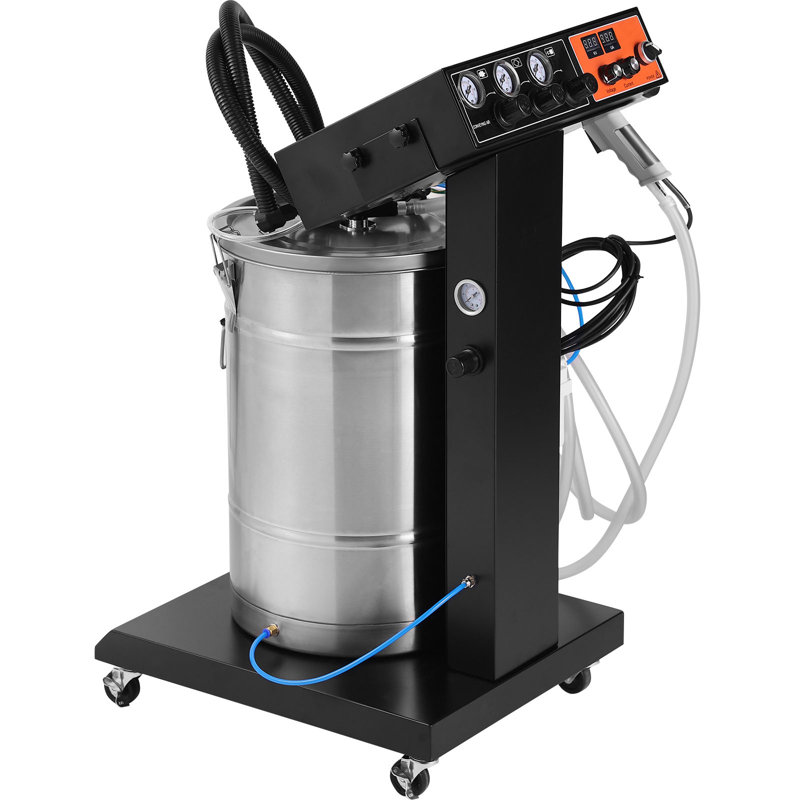 Powder Coating System, 40 W 100KV Electrostatic Output Powder Coating Kit with 50L Powder Hopper