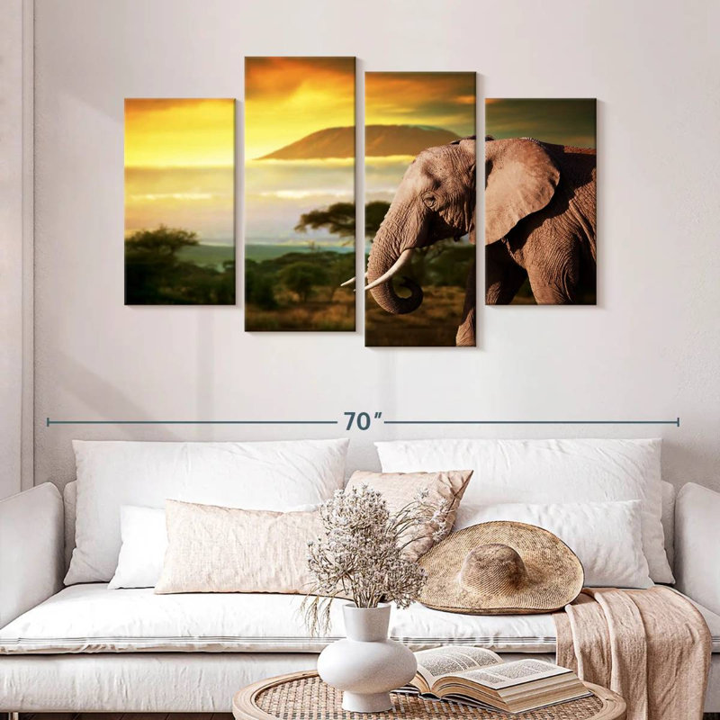 Brampt Kilimanjaro Elephant, 32'' H x 52'' W
