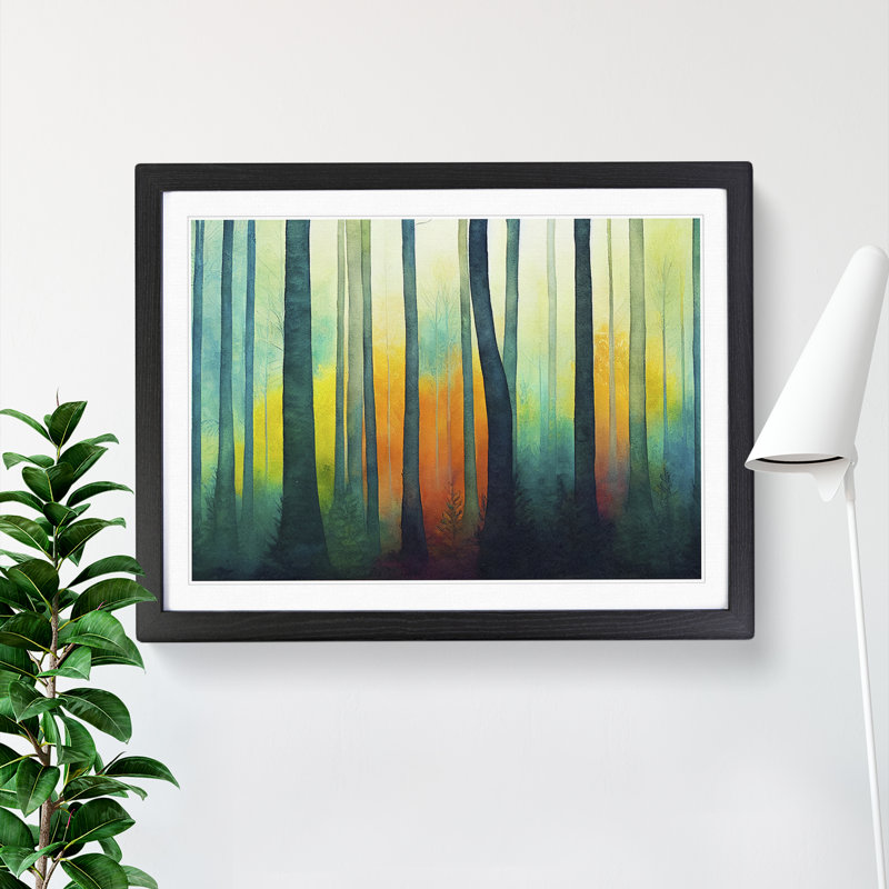 Forest Of Colour Vol.3 - Single Picture Frame Print, Black Framed, 25cm H x 34cm W x 2cm D