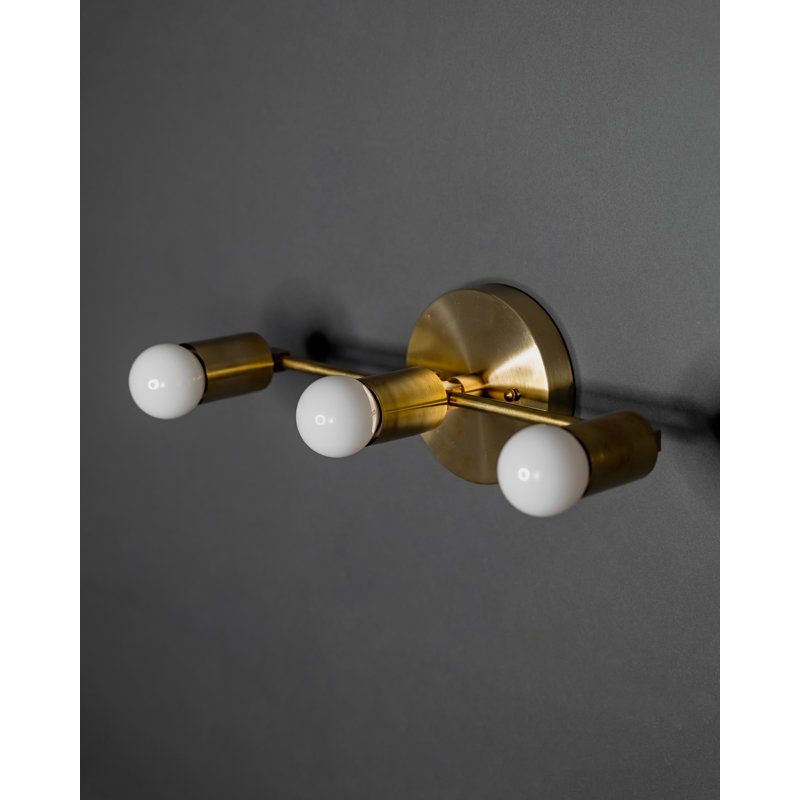 Claramae Solid Brass Armed Sconce, Raw Brass