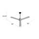 52" Simple 3 - Blade Outdoor Standard Ceiling Fan with Remote Control