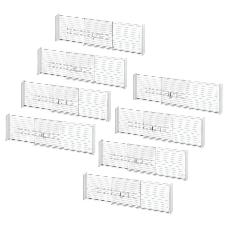 Cloisons de tiroir profondes extensibles en plastique - Organisation pour les tiroirs de cuisine, de salle de bain, de commode ou de bureau