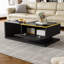 Modern Led Coffee Table - High-Gloss With Tempered Glass Top & Bluetooth Lighting (90X50Cm)-1893417381-1906289667