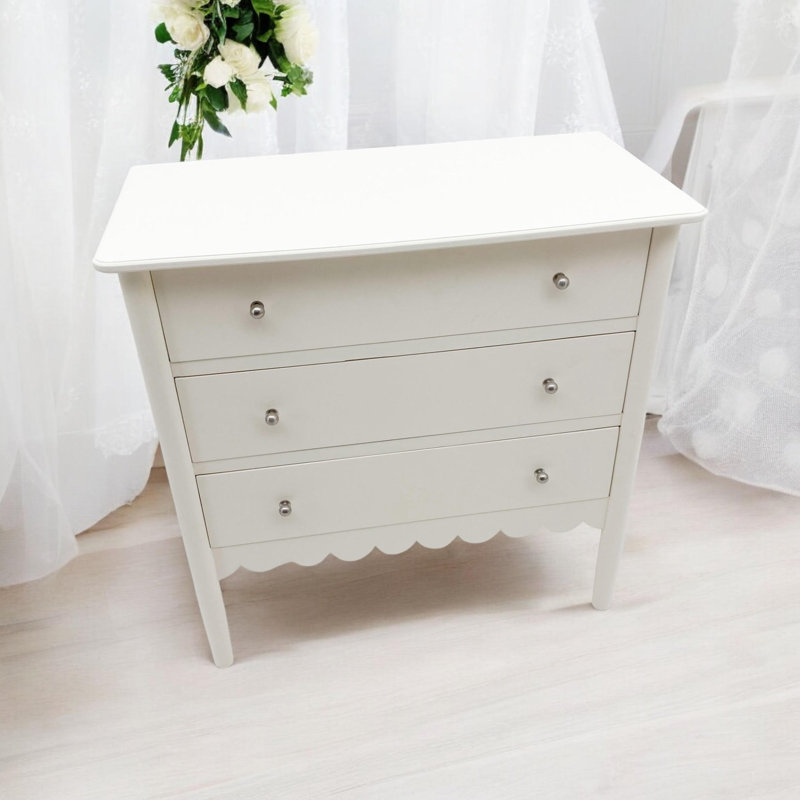 Nunda Solid Wood 80cm W 3 - Drawer Chest of Drawers