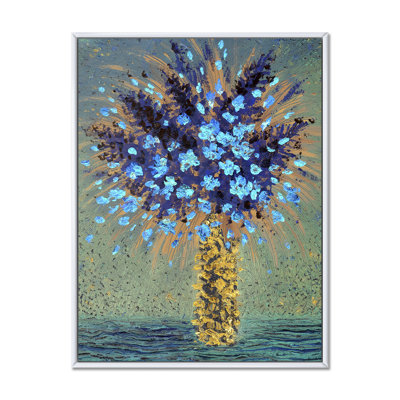 Fleurs bleues - peinture