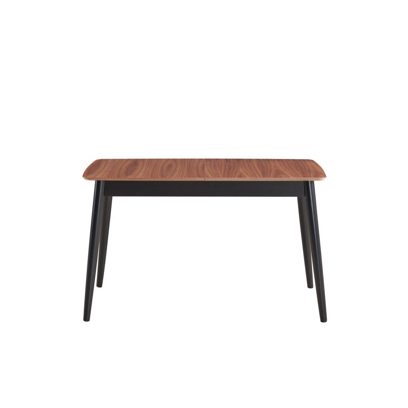 Table de salle à manger à finition naturelle et noire Lanae (sans la chaise)