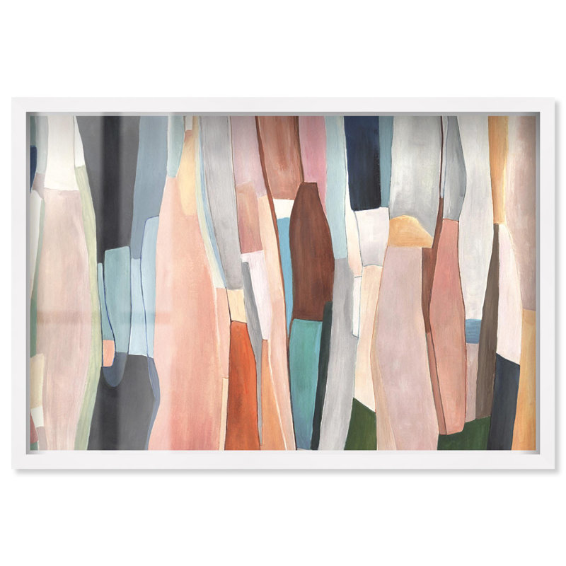 «Playful Shadows Living Room Art Shadowbox» par Art Remedy, H 21 po x l 31 po, Blanc